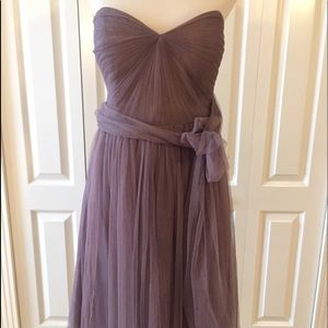 Jenny Yoo strapless tea length bridesmaid dress 16